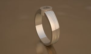 chevaliere homme gravure design